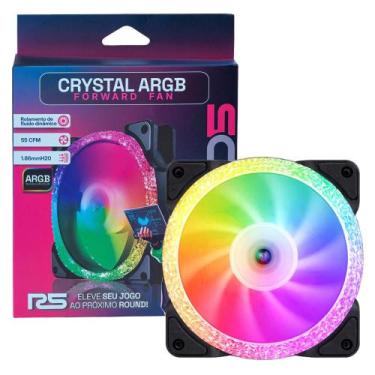 Imagem de Cooler Para Gabinete Round5 Crystal FW Black ARGB 120mm 7495