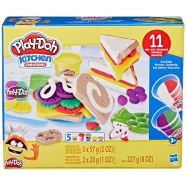 Imagem de Massinha PlayDoh Kit de Cozinha Sanduíches Coloridos F5746 Hasbro - Pl