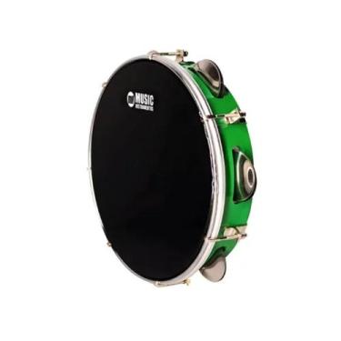 Imagem de Pandeiro ABS 10 Verde Pele Poly Preta PHX