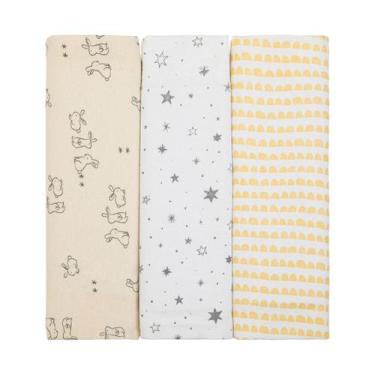Imagem de CUEIRO FLANELADO MANTA CHARUTINHO SWADDLE GRANDE PAPI ESTAMPADO - KIT 