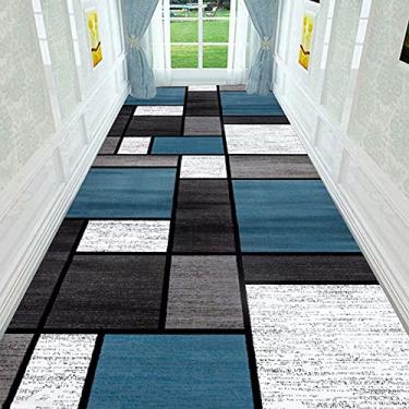 Imagem de HWBB Tapetes de tapete de treliça modernos para sala de estar/quarto, tapete infantil para corredor, tapete antiderrapante lavável artístico (tamanho : 1,05 x 6 m/3,4 x 19 m)
