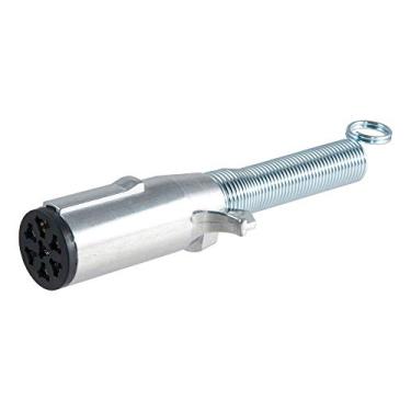 Imagem de CURT 58180 Soquete de fiação redonda de 7 pinos do lado do reboque com mola