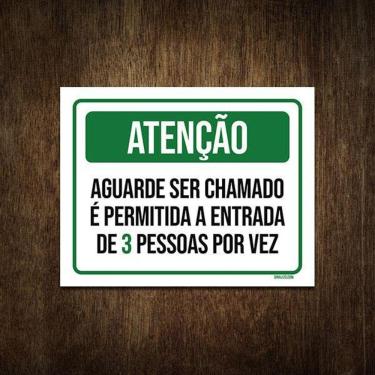 Imagem de Placa De Sinalização - Atenção Aguarde Ser Chamado 18X23