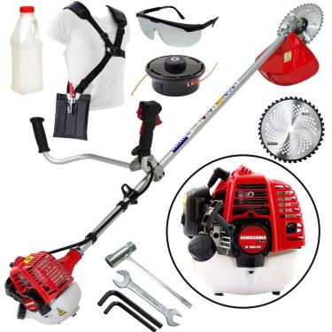 Imagem de Roçadeira Profissional Kawashima KW260L Linha Plus Motor 2 Tempos 26cc á Gasolina Potente, Robusta e Econômica Com Lâmina de Vídia