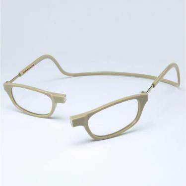 Imagem de Armação Óculos Leitura Clikko Bege Claro com Imã-Prático