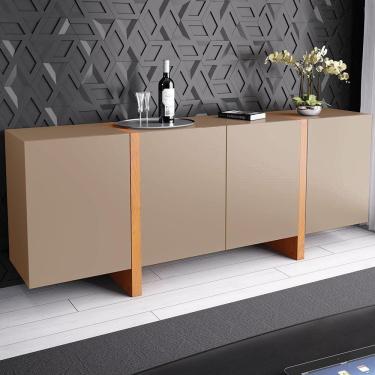 Imagem de Buffet Barone 4 Portas e 1 Gaveta Interna 180cm Laca Avelã