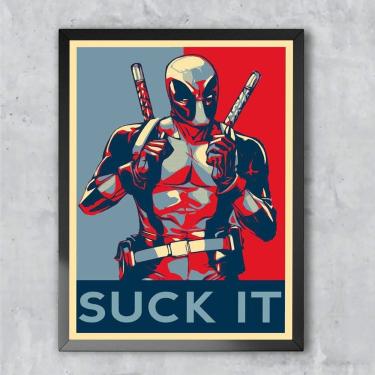 Quadros decorativos cartaz filme Super Herói Deadpool em Promoção