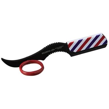 Imagem de DILCINTIA BEAUTY Navalhete Barber Aço Inox Anel De Dedo Móvel Preto Azul Vermelho Branco