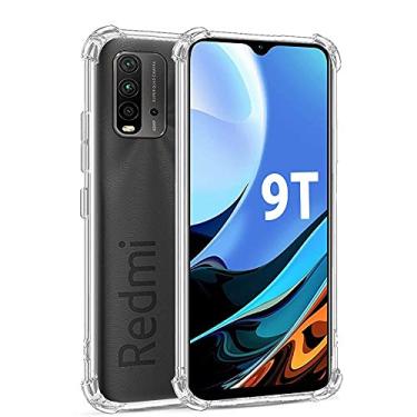 Imagem de Capa compatível com silicone transparente Xiaomi Redmi 9T anti-choque com bordas reforçadas