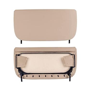 Imagem de Hacreyatu Capa de bolso para banco traseiro para encosto capa de painel de assento compatível com B-MW Série 5 F18 G7 F07 Série 7 F02 (bege)