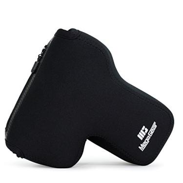 Imagem de MegaGear Canon EOS Rebel T7, Rebel T100, Rebel T7i, Kiss X9i (18-55 mm), Rebel T6, Rebel SL1, Rebel T5i, 700D, 800D, 1300D, 2000D, 4000D, capa de câmera de neoprene ultra leve, com mosquetão – preto