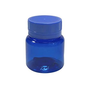 Imagem de POTE PARA CÁPSULAS PET 50ML COM TAMPA LACRE (20 PEÇAS) (Azul)
