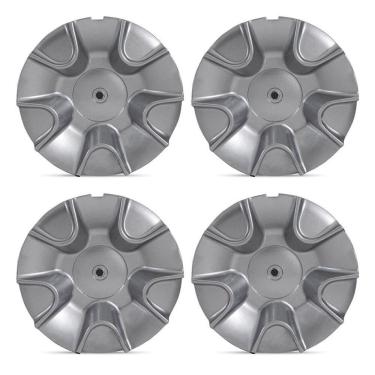Imagem de Jogo 4 Calota Centro Roda  BRW570 Prata