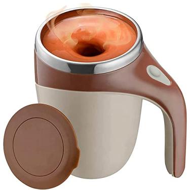 Imagem de Caneca Mixer Eletrica Misturador Automatico Termica 380ml Cafe Bebidas Aço inox Sucos Mix Magnetica Cha Shakes