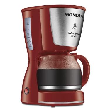 Imagem de Cafeteira Elétrica Mondial Dolce Arome Inox C-32-32x-r Cafeteira-220v-vermelho/inox