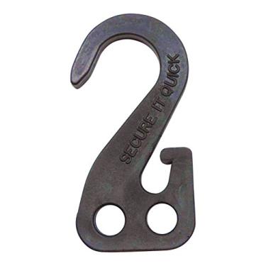 Imagem de Gancho e corda elástica com gancho para rede de carga - seguro rápido - pacote com 10 - feito nos EUA preto