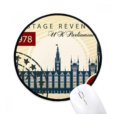 Imagem de DIYthinker Carimbo do Parlamento de Londres Inglaterra Reino Unido Mouse Pad Desktop Office Tapete redondo para computador