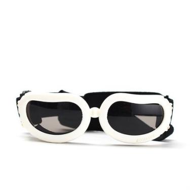 Imagem de (White) - Outdoor Dog Sunglasses Anti-UV Eye Protection Goggles Waterproof Windproof Anti-Fog for Small Pet Puppy Cat