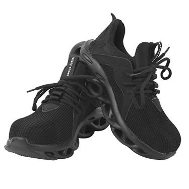 Imagem de Sapatos de proteção de mão de obra para homens, calçados de proteção respirável, calçados de proteção de aço, antibatida, à prova de punção, equipamento de proteção individual para trabalho, acampamento ao ar livre, caminhada, clmbing (39)