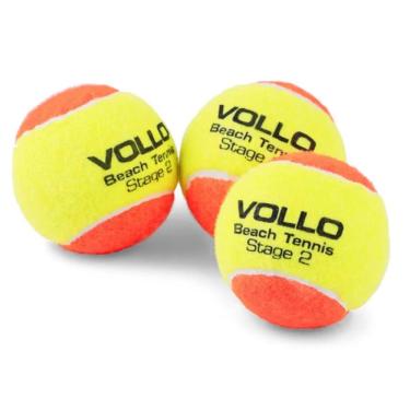 Imagem de Kit 3 Bolas De Beach Tennis VBT001 Vollo Tênis De Praia 