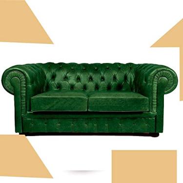 Imagem de Sofá Chesterfield de 2 lugares couro legítimo - Euro Design