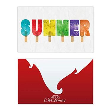 Imagem de Palavra em inglês de verão, picolé, feriado, feriado, Natal, cartão de felicitações, mensagem de Natal