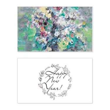 Imagem de Spring Oil Painting Art Still Life Flower New Year Festival Greeting Card Bless Message Gift
