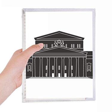 Imagem de Caderno The Moscow Theatre com desenho de folhas soltas diário recarregável de papelaria