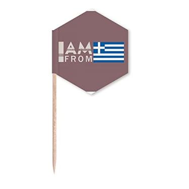 Imagem de I Am From Greece Art Deco Gift Fashion Toothpick Flags Cupcake Picks Party Celebration