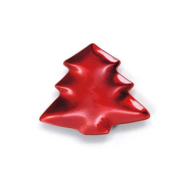 Imagem de Sousplat Pinheiro Vermelho M 26cm - 01 Unidade - Rizzo - Cromus Natal