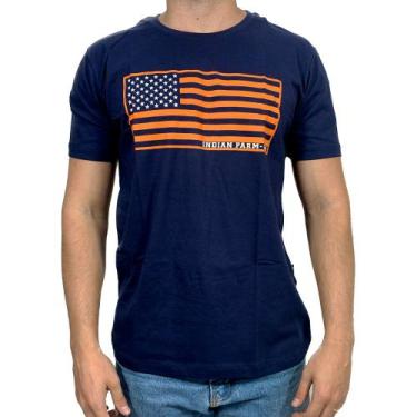 Imagem de Camiseta Country Masculina Indian Farm Bandeira Estados Unidos New