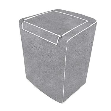 Imagem de Capa Protetora Maquina De Lavar Roupas Flanelada (Cinza Tamanho G)