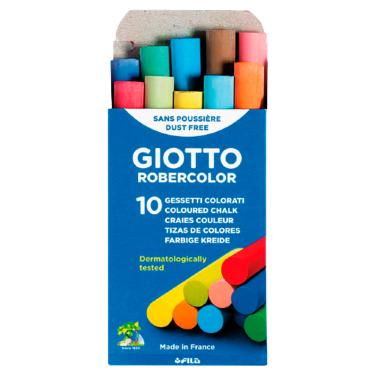 Imagem de Giz escolar antialérgico Colorido para lousa 10 unid Giotto