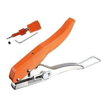 Imagem de Dynwave Alicate de perfuração de borda de furo único perfurador de papel portátil alicate de perfuração de metal ferramenta de perfuração para cartões de, 8mm com broca