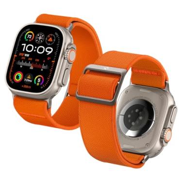 Imagem de Spigen Lite Fit Ultra Pulseira para Apple Watch Compatível com Ultra 3/2/1 49mm, Series 11/10 46mm, 9/8/7 45mm, SE3/SE2/SE/6/5/4 44mm, 3/2/1 42mm Solo Loop Nylon - Laranja