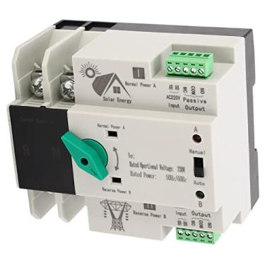 Imagem de Seletor Elétrico, Interruptor de Transferência Automática de Potência Dupla 50/60 Hz Mini Montagem Em Trilho de 35 Mm Resistente Ao Envelhecimento Com Contato Prateado para Caixa