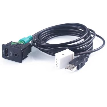 Imagem de Interruptor aux usb  adaptador de cabo  para bmw 3 5 séries e87 e90 e91 e92 x5 x6 ac515