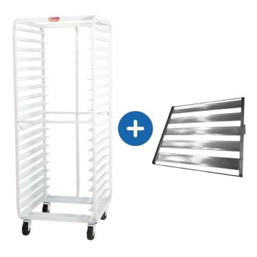 Imagem de Armário Esqueleto Pães Padaria Panificadora Com 20 assadeiras 58x70 Pão Francês Imeca