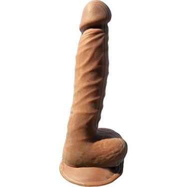 Imagem de Hott Products Skinsations Latin Lover Series Papasito Dildo Com Ventosa, Bronzeado, 8 Polegadas, 0,75 Libras