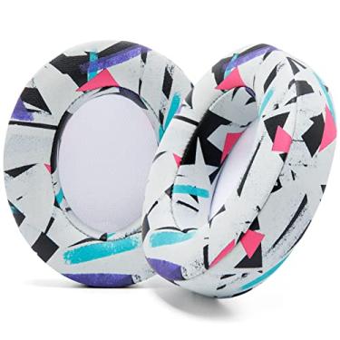 Imagem de Almofadas WC Wicked Almofadas para Beats Studio 2 e 3 (B0501, B0500) Com e sem fio | Não cabe em batidas solo | Couro PU mais liso, espuma melhorada e adesivo mais forte | Branco dos anos 90