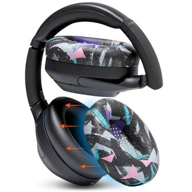 Imagem de WC Sweatz XM4 - Capas de suor protetoras do Earpad para a Sony WH1000XM4 por WC | Capas de orelha de silicone para fones de ouvido Sony WH-1000XM4 | SULHOVE E FACILMADO | Black dos anos 90