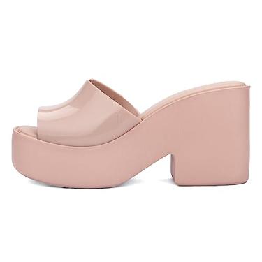 Imagem de Melissa Salto feminino elegante sem cadarço com plataforma, Rosa claro, 34