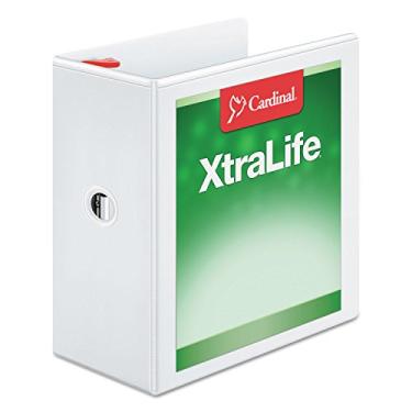 Imagem de Cardinal XtraLife 3 Anéis de fixação, 3,8 cm, Anéis de bloqueio Slant-D, Coador de apresentação ClearVue, comporta 375 folhas, sem PVC, preto (26311)
