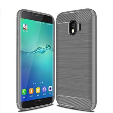 Imagem de Capa para Samsung Galaxy J2 2018, capa de material de fibra de carbono, macia, antiderrapante, antiimpressões digitais, capa totalmente protetora para Samsung Galaxy J2 2018