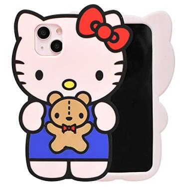 Imagem de MONEHOYSY Capa de desenho animado para iPhone 12 Pro Max de 6,7 polegadas (2020), capa traseira de gel protetora de silicone macio 3D Kawaii à prova de choque para crianças, mulheres, meninas e
