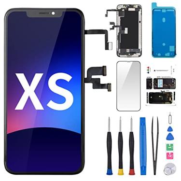 Imagem de Risidamoy Substituição de tela para iPhone Xs de 5,8 polegadas com sensor de proximidade de alto-falante de ouvido LCD Display digitalizador conjunto 3D Touch Fix Tool Kit de reparo de tapete de