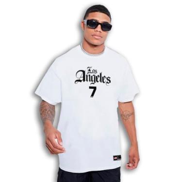 Imagem de Camiseta Streetwear White Los Angeles (BR, Alfa, M, Regular, Branco)