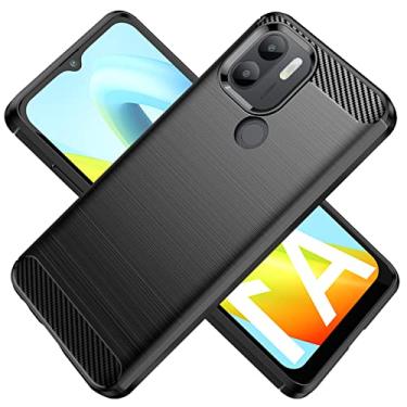 Imagem de KOARWVC Capa de telefone para Redmi A1 Plus, capa para Redmi A2 Plus 220733, capa de fibra de carbono, à prova de choque, resistente, antiarranhões, capa traseira de TPU macio para Xiaomi Poco C50