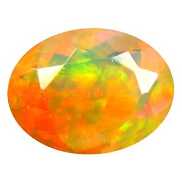 Imagem de 1,91 ct AAA+ Corte oval de qualidade premium de pedra preciosa (10 x 8 mm) opala arco-íris não aquecida opala genuína solta