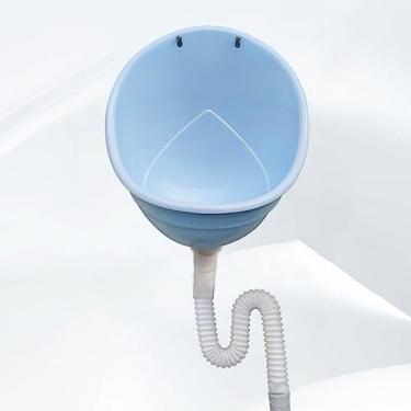 Imagem de Urinóis de plástico para montagem em parede, desviador de urina, mictório portátil de alta eficiência com dreno, mictório simples sem água para crianças, mictório para banheiro, mictório tem